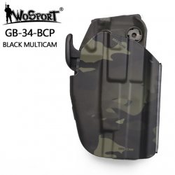 Opaskové plastové pouzdro GB34 - holster pro GLOCK/M&P 9/MP9 a CZ P-07/09/10, Multicam Black