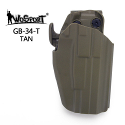 Opaskové plastové pouzdro GB34 - holster pro GLOCK/M&P 9/MP9 a CZ P-07/09/10, Multicam Black