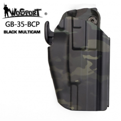 Opaskové plastové pouzdro GB34 - holster pro GLOCK/M&P 9/MP9 a CZ P-07/09/10, Multicam Black