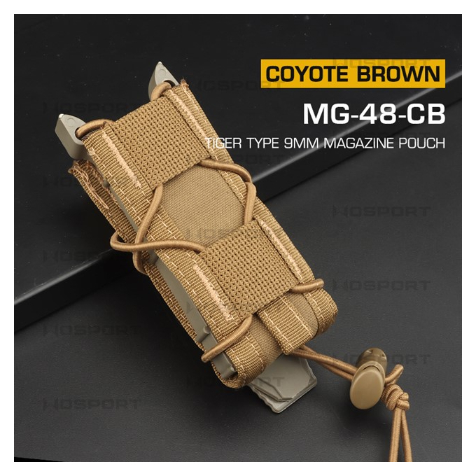 Tiger type MOLLE sumka na 9mm pistolové zásobníky - černá