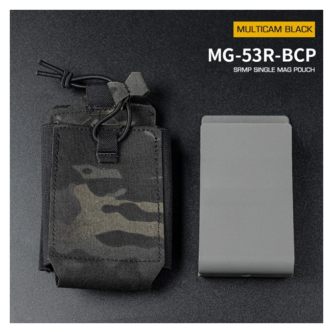 SRMP MOLLE Open Single M4 magazine storage bag/Pouch - MC Black