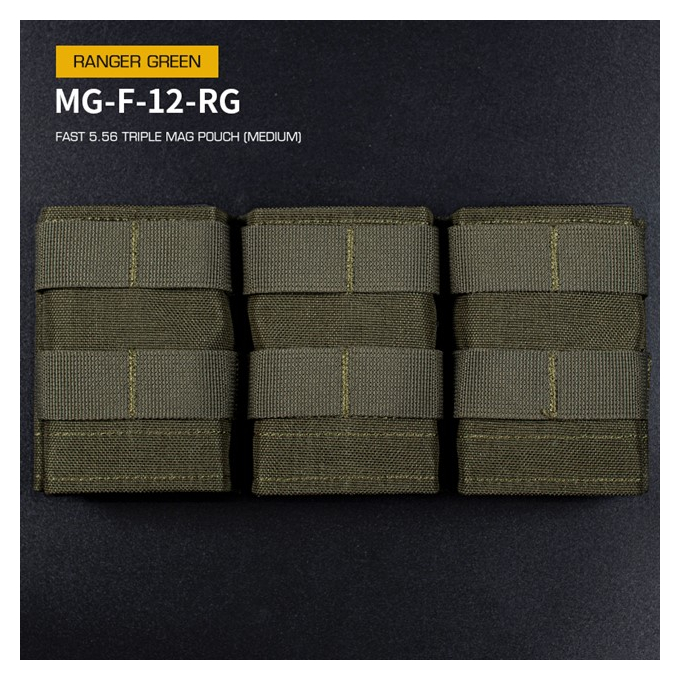 FAST Type Triple 5.56 Magazine Pouch (Medium) - Ranger Green