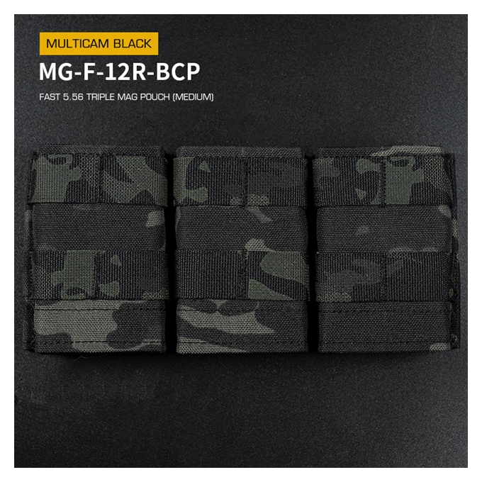 FAST Type Triple 5.56 Magazine Pouch (Medium) - MC Black