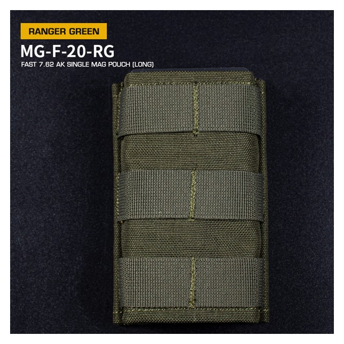 FAST Type Single 7.62 Magazine Pouch for AK - Ranger Green