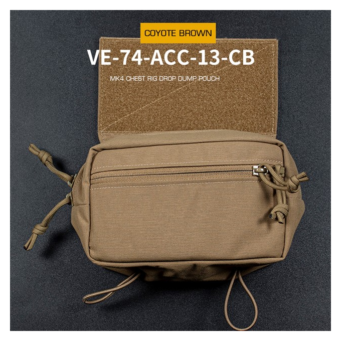 MK4 Chest Rig Drop Dump Pouch - coyote