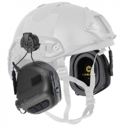 EARMOR elektronická sluchátka M31H PLUS, montáž na helmu - Černá