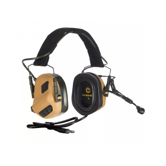 EARMOR M32 PLUS Electronic Tactical Headset - Coyote Brown