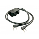 EARMOR M56 DUALCOMM PTT, Kenwood / Baofeng 2-pin Connector