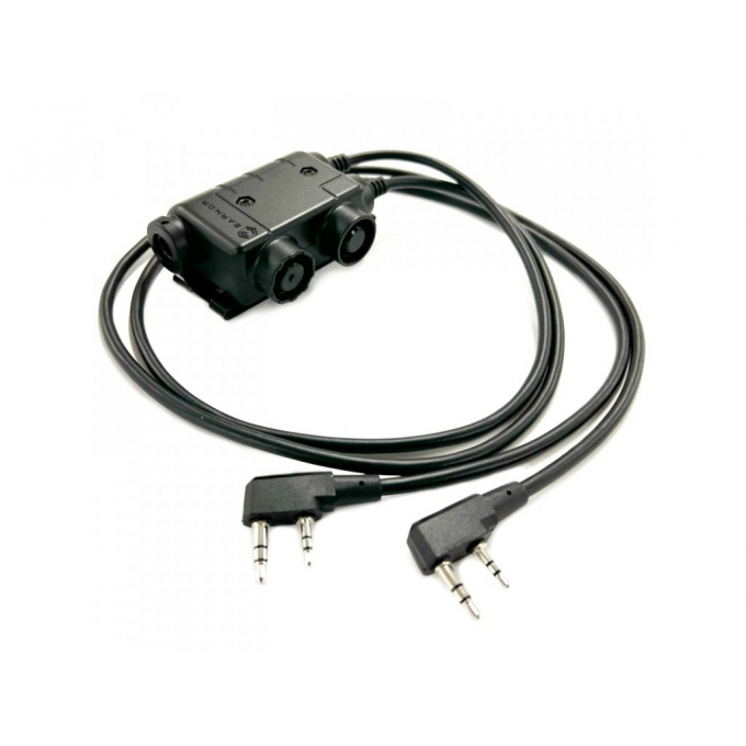 EARMOR M56 DUALCOMM PTT spínač, konektor Kenwood / Baofeng 2-pin