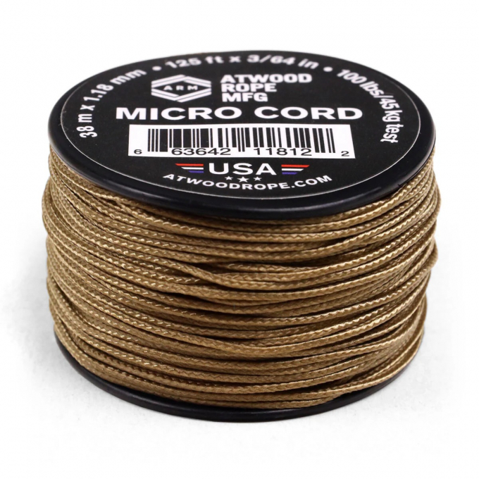 Šňůra MICRO CORD nylon 1,18mm (38m)  - Coyote