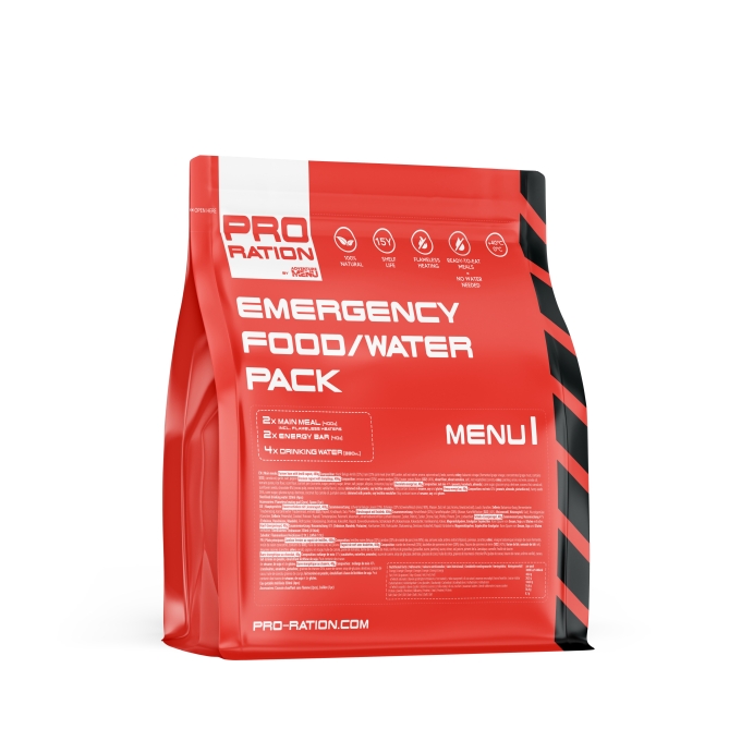 Pro Ration Emergency Food/Water Pack - Menu 1