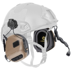 EARMOR M32H PLUS Electronic Tactical Headset, Helmet Mount - TAN