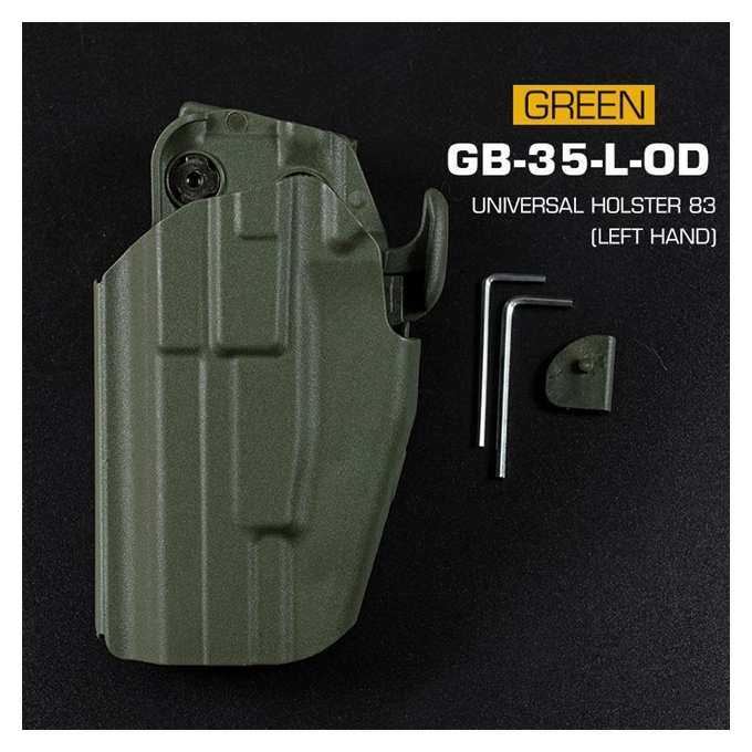 WST Universal Belt Holster GB35 Full size (Glock 17, P226, M92F) , Left Hand - OD