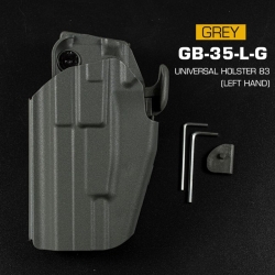 WST Universal Belt Holster GB35 Full size (Glock 17, P226, M92F) , Left Hand - Grey