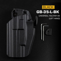WST Universal Belt Holster GB35 Full size (Glock 17, P226, M92F) , Left Hand - Black