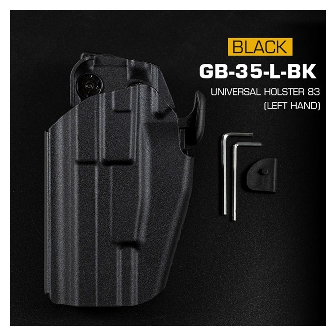 WST univerzálne opaskové púzdro GB35 Full size (Glock 17, P226, M92F) pre ľavákov - Čierna