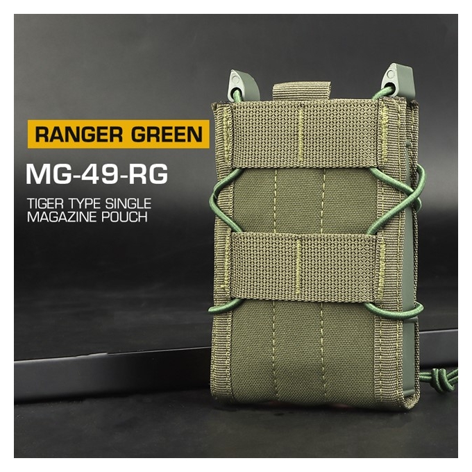 WST Molle sumka Tiger na zásobník 5.56 / AR15 / M4 - Ranger Green