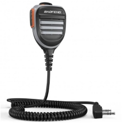 IP54 External microphone/speaker for BAOFENG - Kenwood 2-pin, Grey