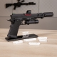 Novritsch Hi-Capa/Glock Pistol Stand, Glass Base - Black