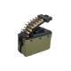 Electric box magazine for A&K M249 with imitation ammunition, 2000 BBs - Olive