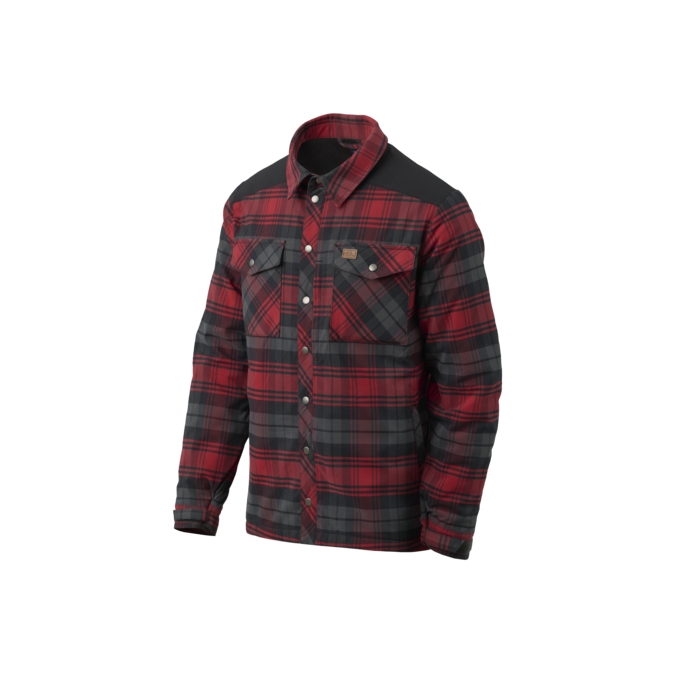 HELIKON košeľa Winter Warden, dlhý rukáv - Slate Crimson Plaid