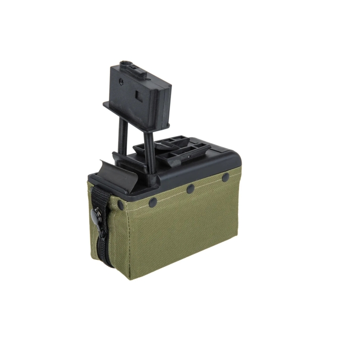 A&K Electric Box Magazine for M249 Gen2, 2000 BBs - Green