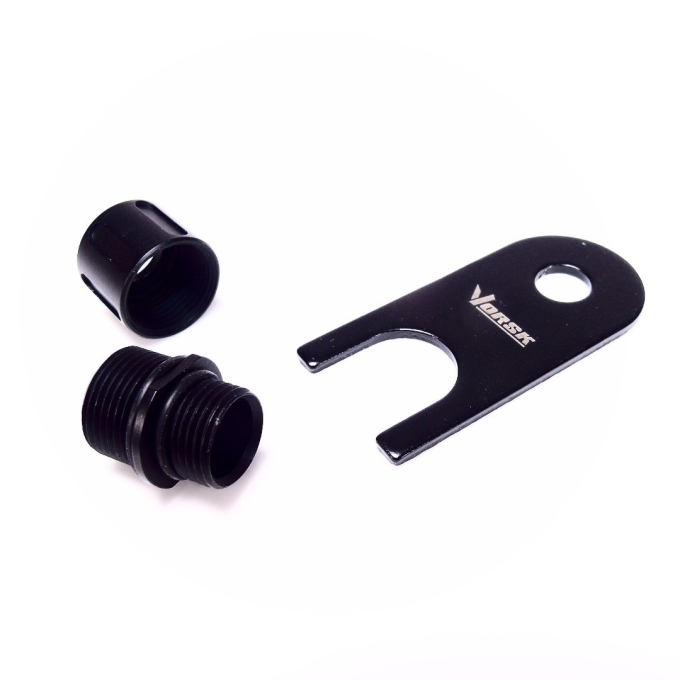 Vorsk silencer adaptor (+12mm na -14mm), black