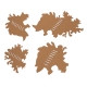 ANAREUS Pack of 3D Max-SilkLeaf Camouflage Leaves, 60 Pcs - Brown