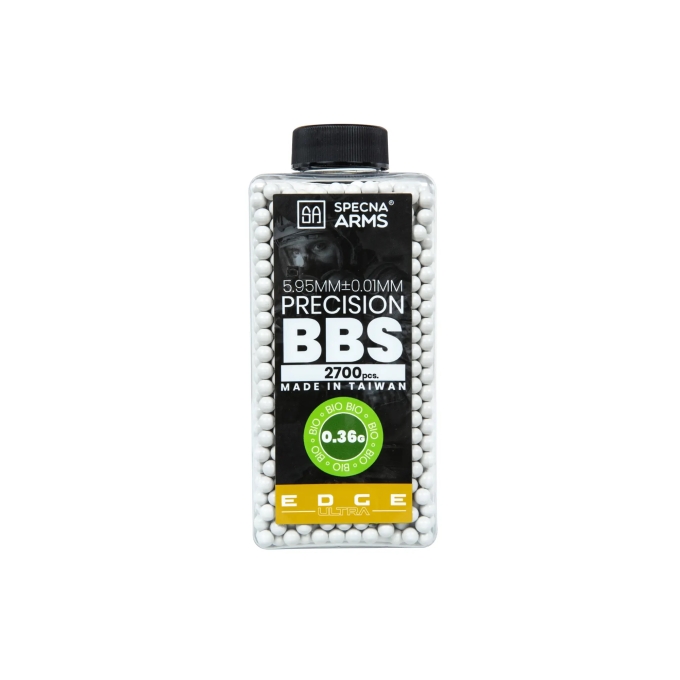 SA Pellets EDGE ULTRA™ BIO 0.36g, 2700 BBs (Bottle) - White