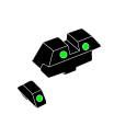 Sights for GBB pistols